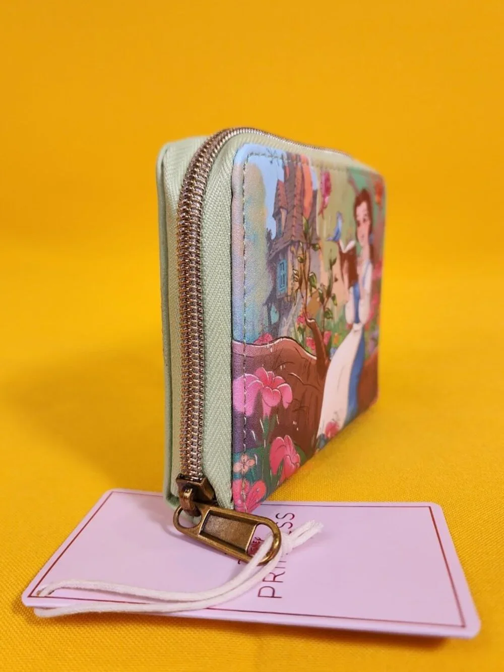 Loungefly Disney Princess Beauty And The Beast Belle Reading Books Zip Wallet